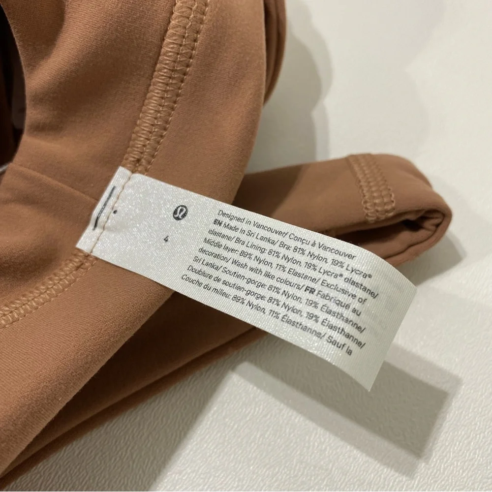NEW - Lululemon Align Sports Bra A/B - size 4 - Brown - Picture 5 of 7